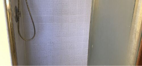 Shower Reglazing & Repair Before