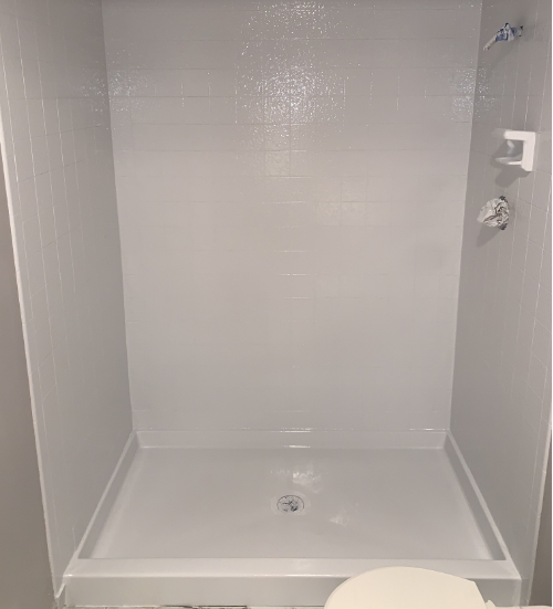 Tile shower after